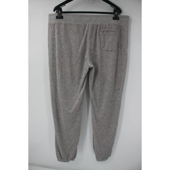 Juicy Couture Womens XL Gray Drawcord Jogger pants Stretch textured fleece - Picture 5 of 11